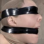 Third pic of SexPreviews - Sierra Cirque in grey dress and high heels is rope bound with screaming