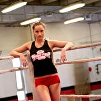 First pic of Seducing lesbian babes Alexa Wild and Irina Bruni play wild lesbian games on the ring