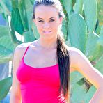 Second pic of Rahyndee James gets so hot from running that she has to take it all off right there in the street