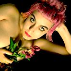 First pic of BabyBird unzips her pink latex dress to pose in black see through panties