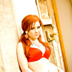 First pic of Cute pigtailed redhead chick Misti Dawn poses naked showing her naughty bits