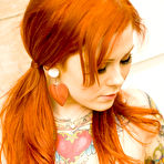 Third pic of Cute pigtailed redhead chick Misti Dawn poses naked showing her naughty bits
