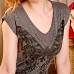 First pic of Busty Redhead Nika Shows Hairy Pussy