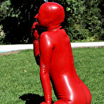 Fourth pic of Busty babe toying in full latexwear free photos and videos on HouseOfTaboo.com