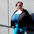 First pic of PinkFineArt | Peyton Flashing Outside from Divine Breasts