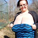 Third pic of PinkFineArt | Peyton Flashing Outside from Divine Breasts