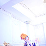 First pic of Saku Asian is such perfect blonde doll in fantastic epoque dress - SweetGirlsFuck.com