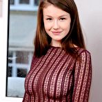 First pic of Glamourous Euro adolescent Emily Bloom showing off fixed wazoo in damp nylons