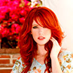 First pic of Elle Alexandra Hot Redhead Bares Thin Curves on Brick Steps