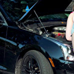 First pic of Maya Kendrick rides the driver's pole in the back seat