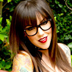 First pic of Emily Parker Tattooed Beauty Sexy in Silk and Stockings