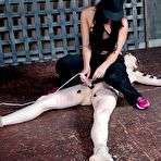 Second pic of SexPreviews - Blossom teen brunette is bound in rope her cherrie vibrated to orgasm by lezdom