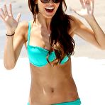 Fourth pic of Audrina Patridge sexy in blue bikini on the beach