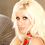 First pic of Jazy Berlin Blonde Temptress in Crotchless Red Lingerie