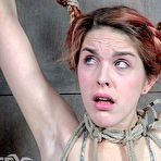 Second pic of SexPreviews - Amarna Miller is rope bound standing on black high heels her pussy toyed to orgasm