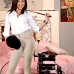 Fourth pic of Raffaella G. in Horny chick rides a fucking machine