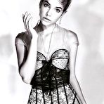 Second pic of Barbara Palvin sexy & no bra black-&-white pix