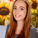 First pic of Petite babe Kasey Cole spreading her shaved pussy lips