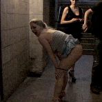 Third pic of Big titted obedient blonde Jagdelfe gets tied and paddled in the subway