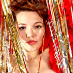 Fourth pic of Danielle Riley Wraps DDD Boobs with Feather Boa