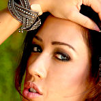 Fourth pic of Capri Cavanni Busty Brunette Flirty Striptease on the Stairwell