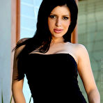 First pic of Sativa Rose Buxom Latina Lifts Red Silk Slip