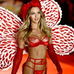 Fourth pic of Candice Swanepoel sexy in red lingeries runway shots