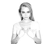 Third pic of Cara Delevingne black-&-white sexy photoshoot