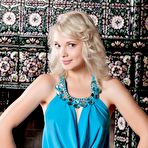First pic of Sweet young blonde Feeona A exposes that delicate teen bod as she takes off dress