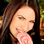 First pic of Karina Heart in Busty babe enjoying her candy