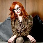 Third pic of Busty Christina Hendricks sexy posing mag scans