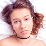 Fourth pic of Brianna Y Rubs her Shaved Pussy