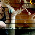 Fourth pic of SexPreviews - Olive Glass is bdsm toyed and rope bound to pole in dungeon