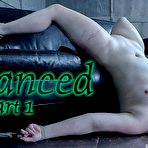 Fourth pic of SexPreviews - Harley Ace is bound in rope on her sofa her ass spanked red
