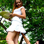 First pic of Horny couple has a sex affair out in the orchard