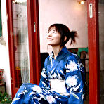 First pic of Momoko Tani Asian exposes sexy legs under geisha dress and smiles