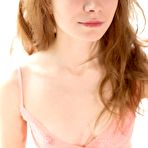 First pic of Cute panty girl Ksenija Nubiles taking lingerie panty off and demonstrating shaved beaver