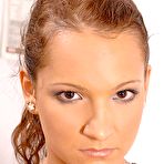 First pic of Handcuffed secretary Sabrina Sweet in tiny skirt gets face fucked by her boss