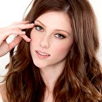 Fourth pic of Small titted brunette Shae Snow exposes her shaved pussy