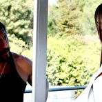 First pic of Latin girlie Cassidy Banks is moving her tongue and pussy up and down hard stick