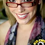 First pic of Lustful four eyed bimbo Lily Labeau is jerking off and deep throat gagging ebony stuff