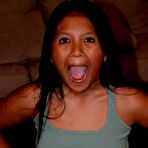 First pic of Kat Young :: Hot asian teenie Kat stripping and showing inviting pussy