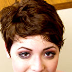 Fourth pic of Brunette hair coed Nora Belle sleeps with in real life porn with her.. at Young Pussy Pics