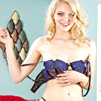 Third pic of Teenager golden-haired Alli Rae lifts up her costume for a adult.. at Young Pussy Pics