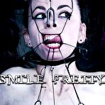 First pic of SexPreviews - Ivy Addams in black hold ups is bound and toyed in dungeon with pretty smile