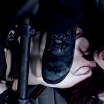 Third pic of SexPreviews - Ivy Addams in black hold ups is bound and toyed in dungeon with pretty smile