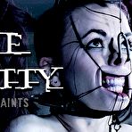 Fourth pic of SexPreviews - Ivy Addams in black hold ups is bound and toyed in dungeon with pretty smile