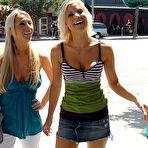 First pic of Blonde chick Kacey Jordan kissing Nikki and Sammie Rhodes and sticking dildo in nub