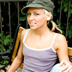 First pic of Sweet blonde teen Kacey Jordan has small tits and nice pussy that she shows outdoor