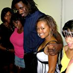 Second pic of Ebony chick Melody Jackson wears alluring smile while getting her bald brown pussy pounded